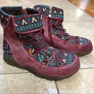 Leather laceup Socofy Boots NEW sz 8